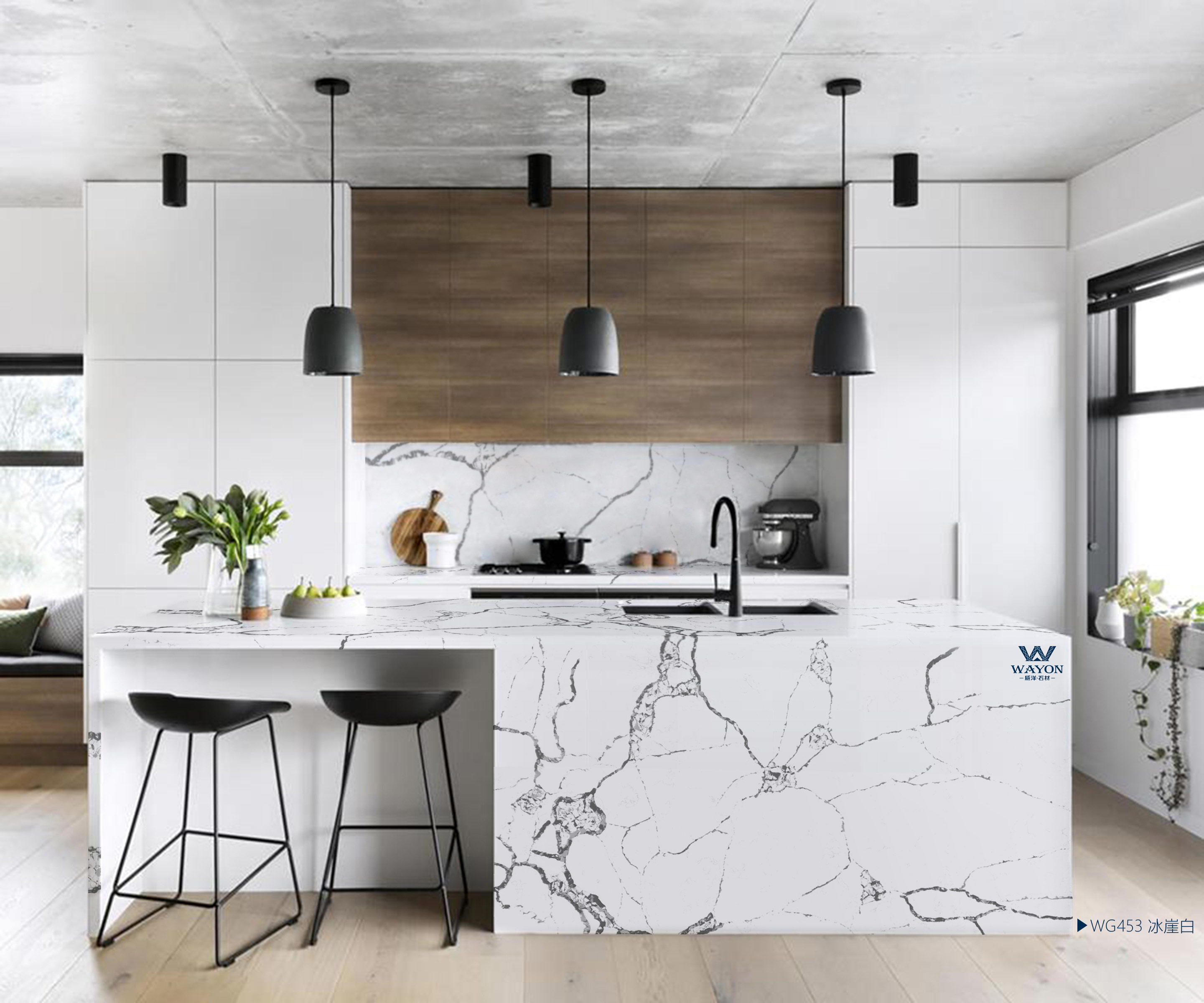 Quartz Stone丨WG453 Cliff White
