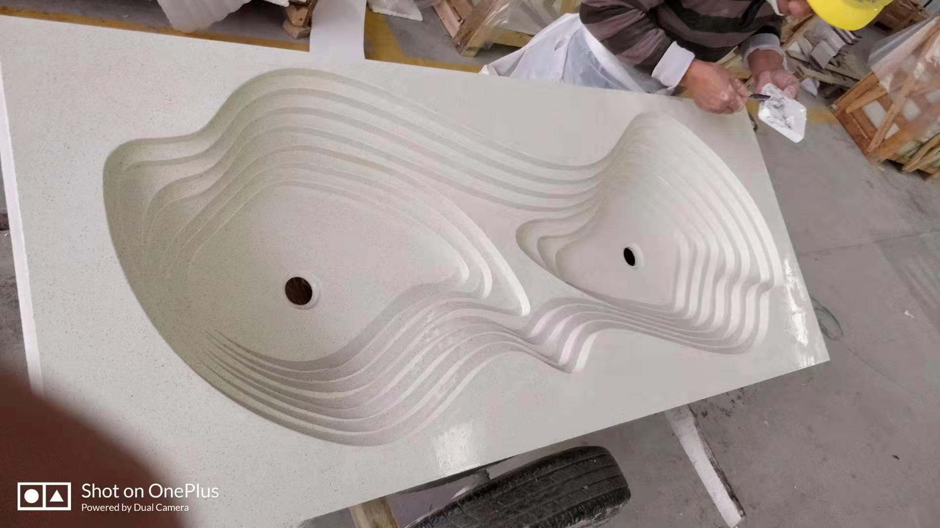 This strangely shape is designed by a famous designer, looking forward to the effect after completion best quartz countertops