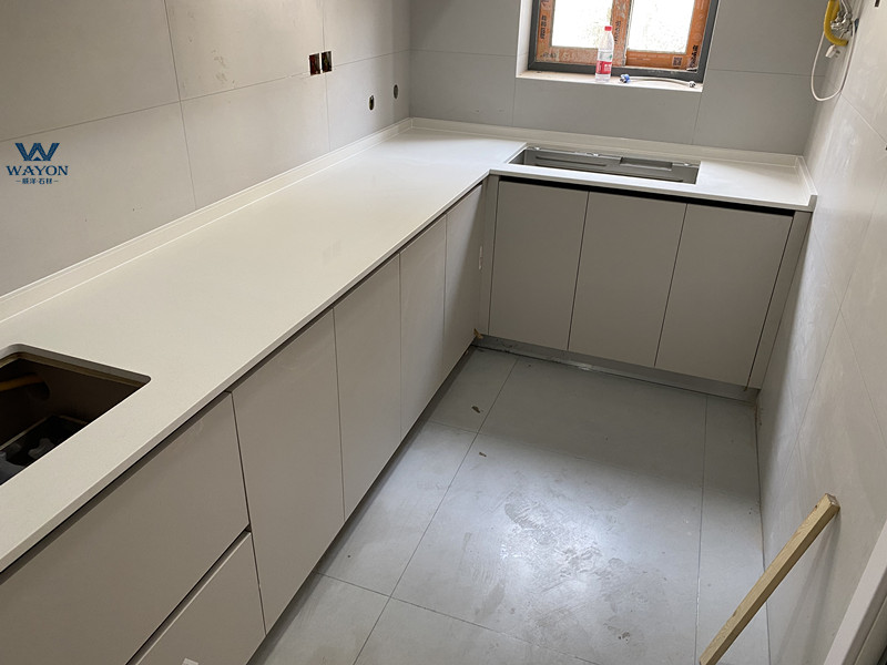 Shanghai Hardbound House Project - Pure White Countertop