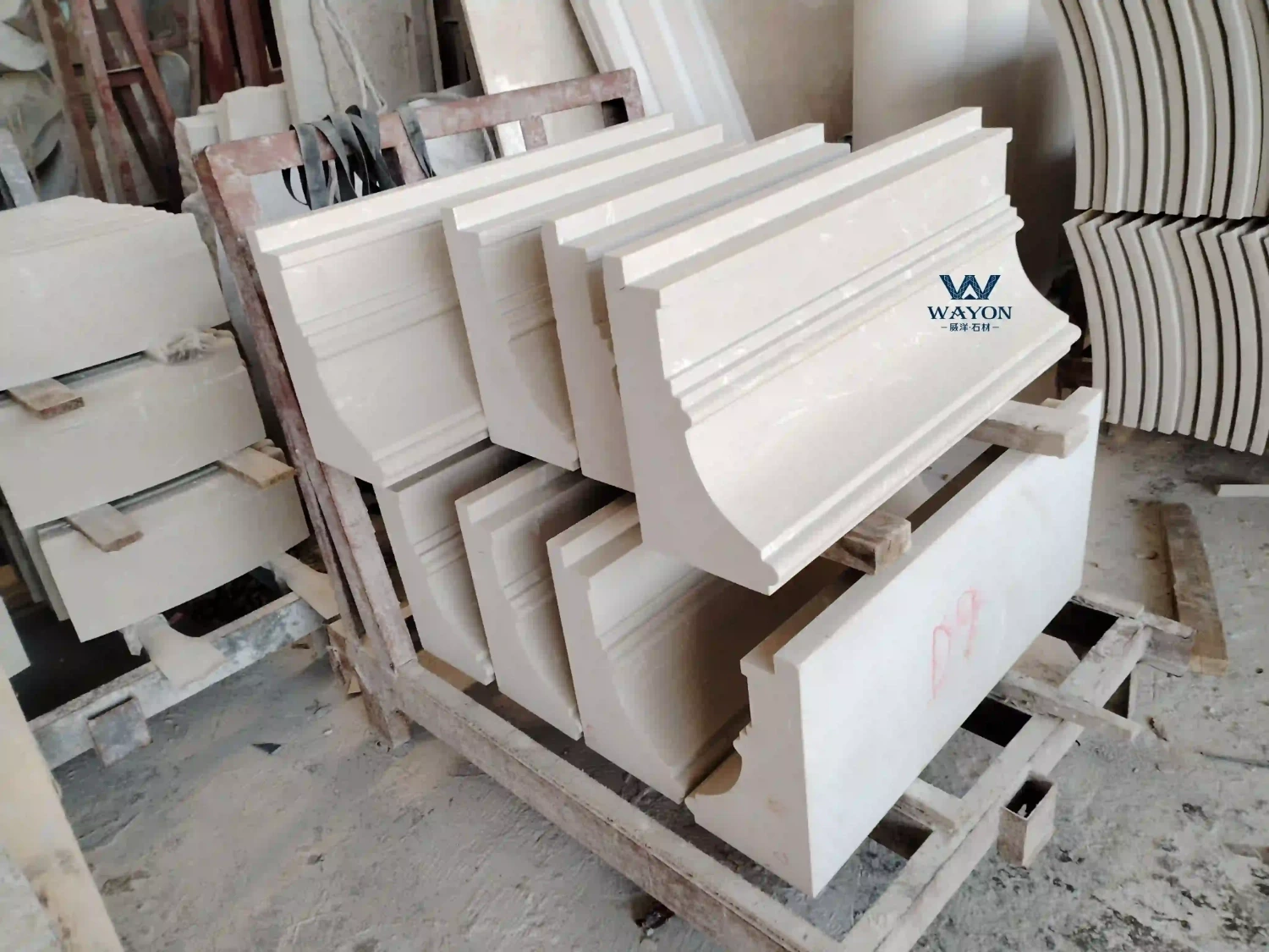 Arc shaped granite cylinder processing