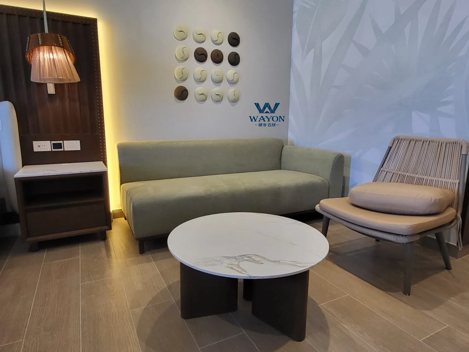 Barbados Hotel Project - Quartz Stone WG538 Borage Platinum Tabletop