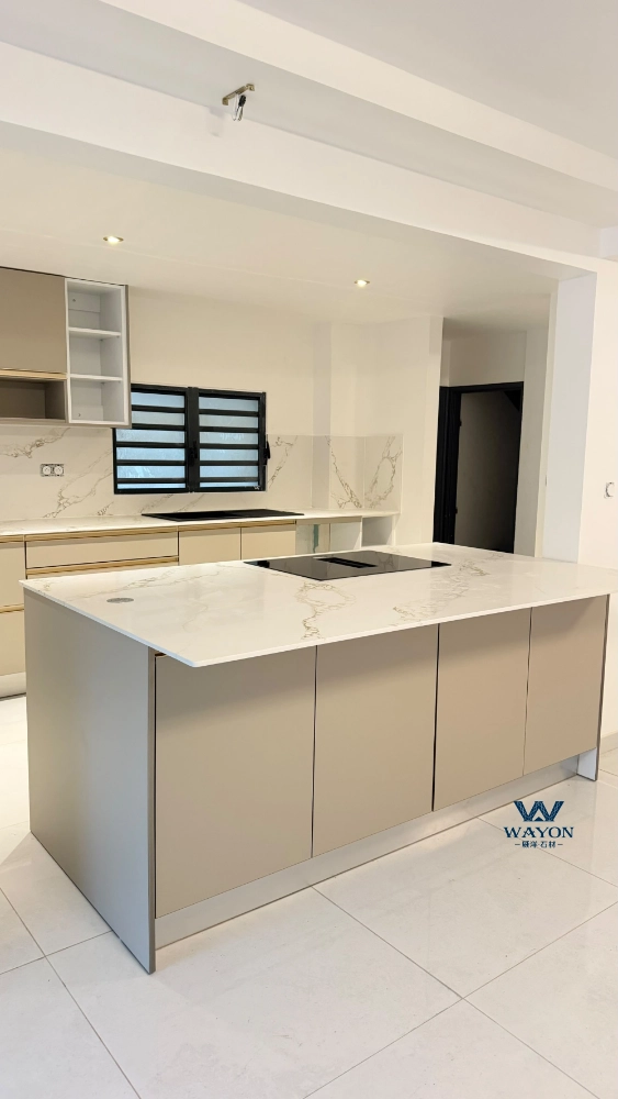 French Guiana Apartment Project - WG544 Enamel Gold Quartz Stone