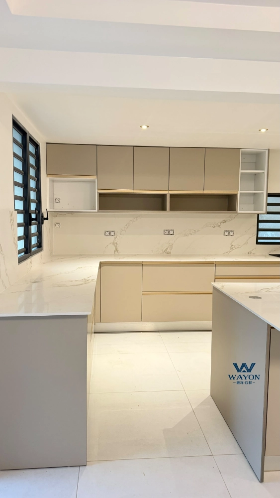 French Guiana Apartment Project - WG544 Enamel Gold Quartz Stone