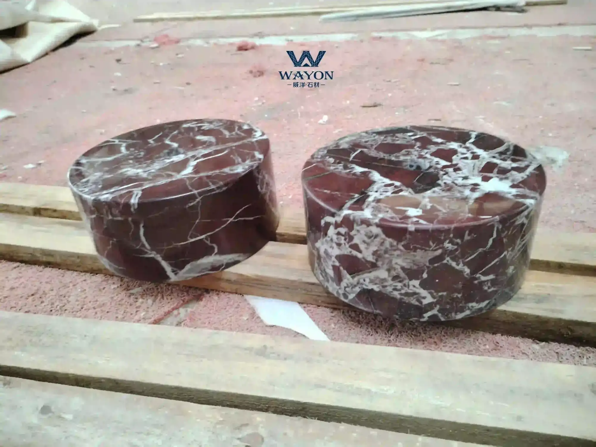 Purple Rose Natural Stone Coffee Table Pedestal