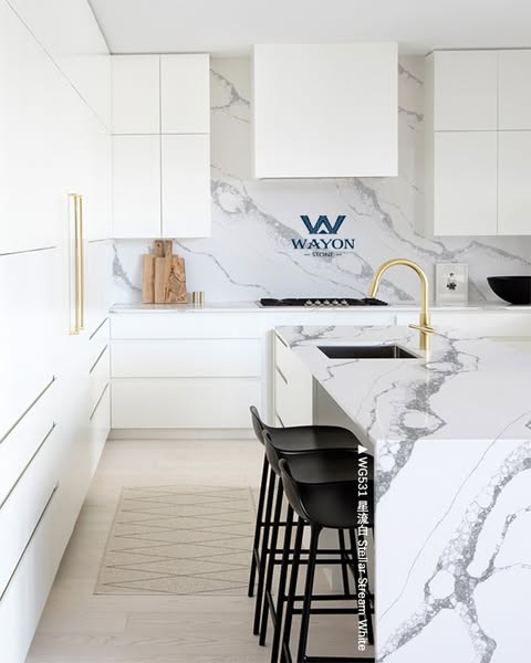 Wayon Quartz Stone WG531 Stellar Stream White