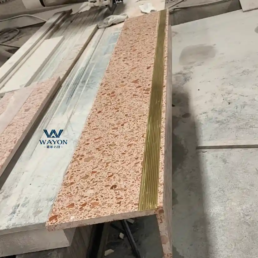 Sunset Red Terrazzo Staircase