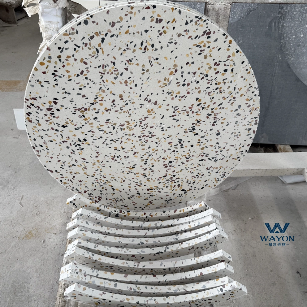 What are the advantages of Wayon terrazzo compared to traditional terrazzo?