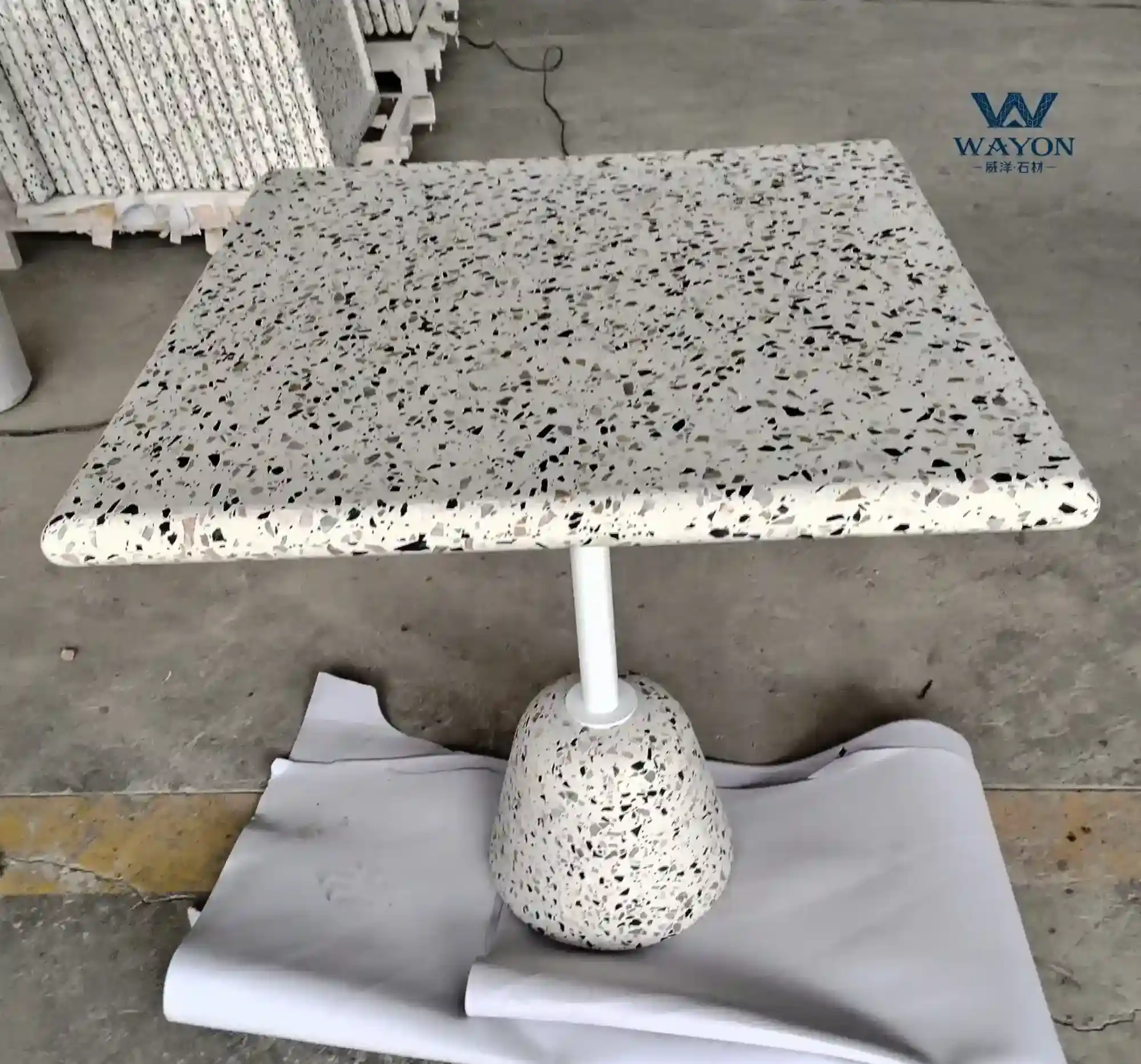 WT240 Diamond Ice terrazzo coffee table base
