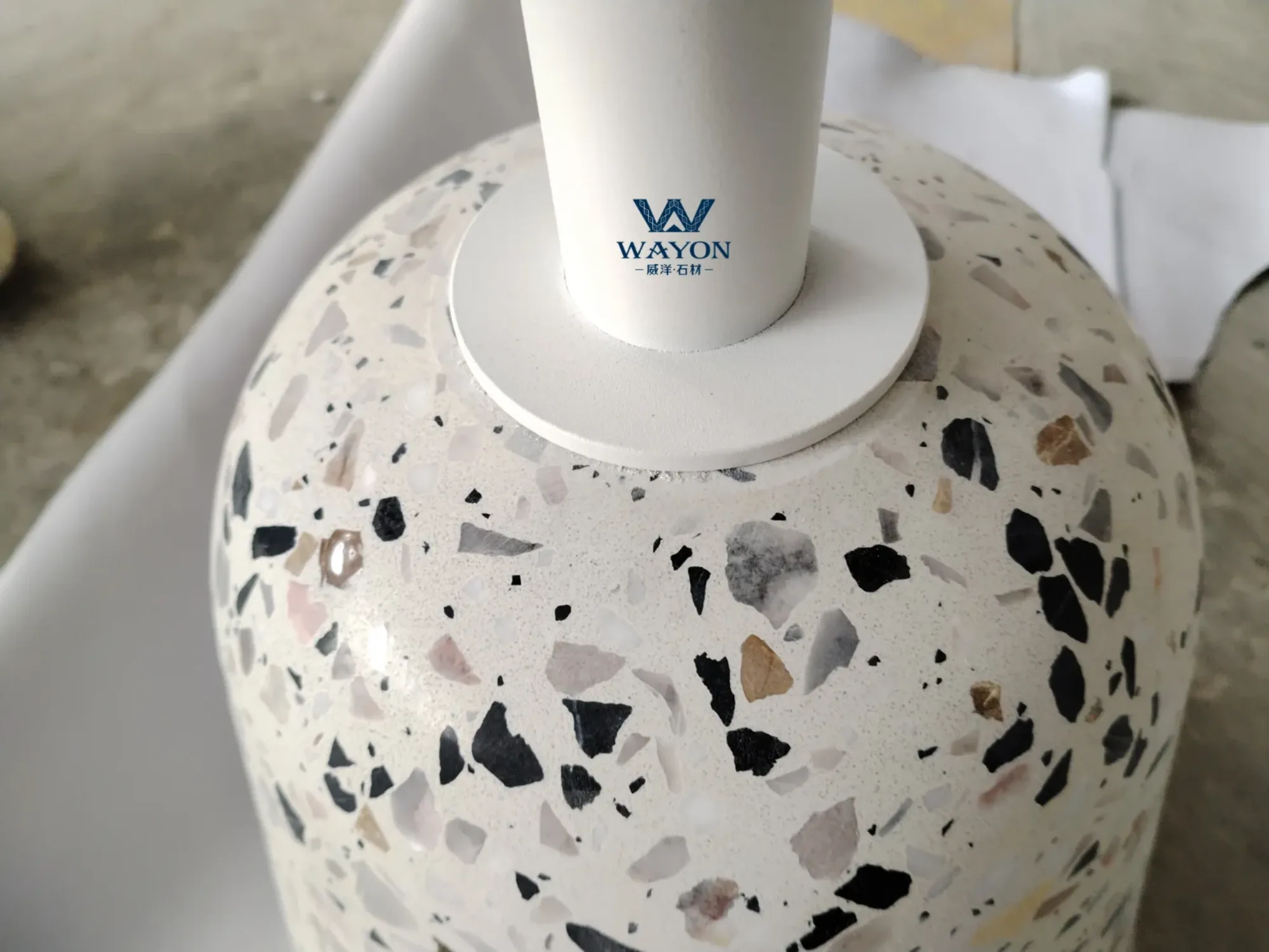 WT240 Diamond Ice terrazzo coffee table base