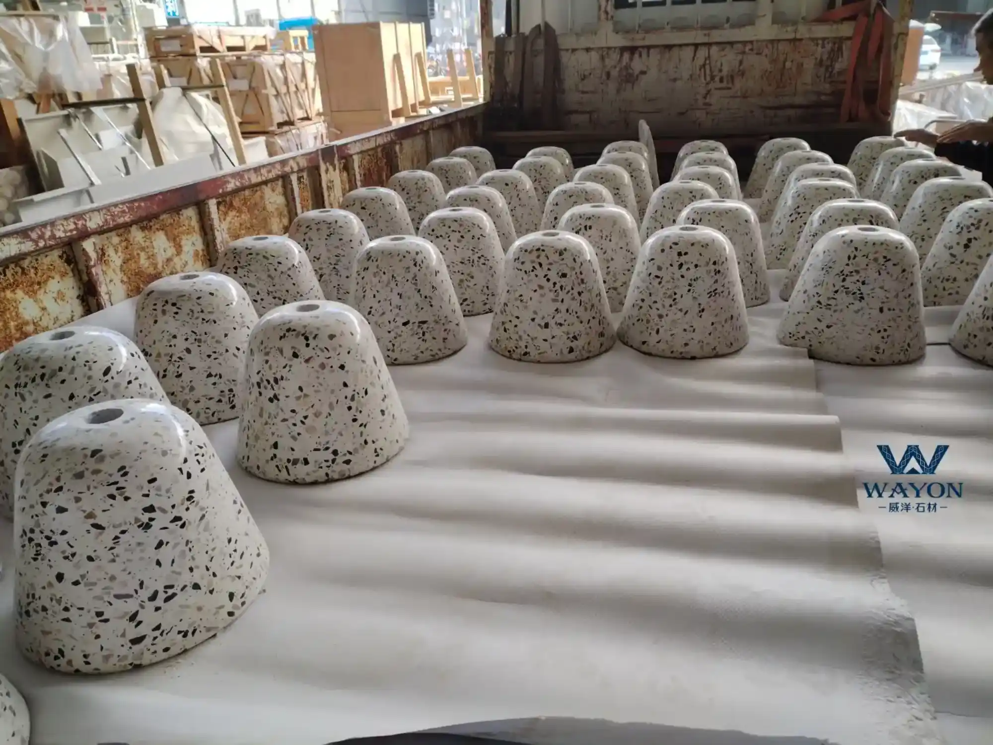 WT240 Diamond Ice terrazzo coffee table base