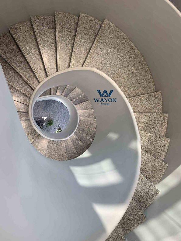 Wayon Terrazzo Spiral Staircase | Granular Art That Lets Space 